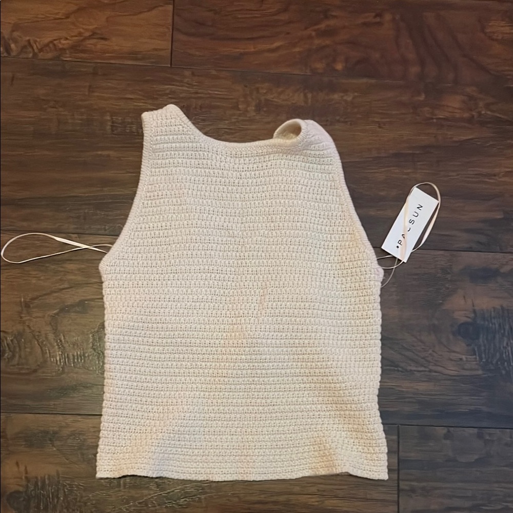 PacSun Cream Knit Tank Top